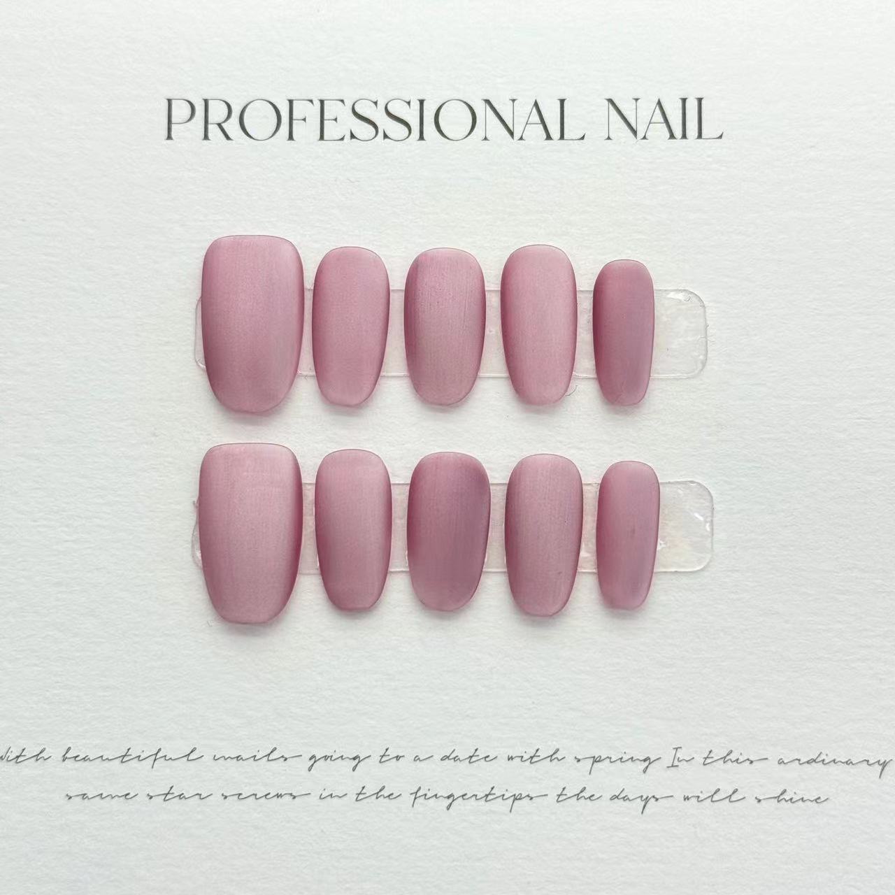 Velvet Pink Press-on Nails - Elegance Redefined.