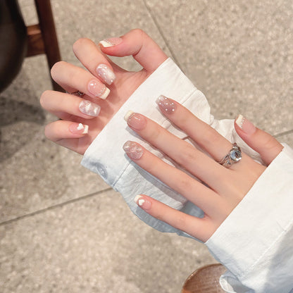 Creamy Little Chanel Press-on Nails: Sweet and gentle, a romantic fairy tale on fingertips.